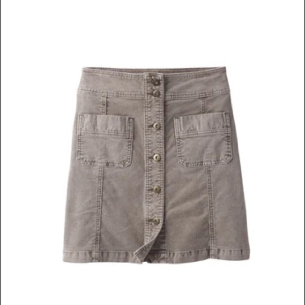 Prana corduroy button up skirt size 14